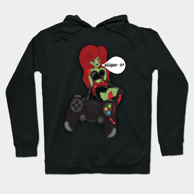 Pinup Zombie Gamer Hoodie by DaintyMoonDesigns